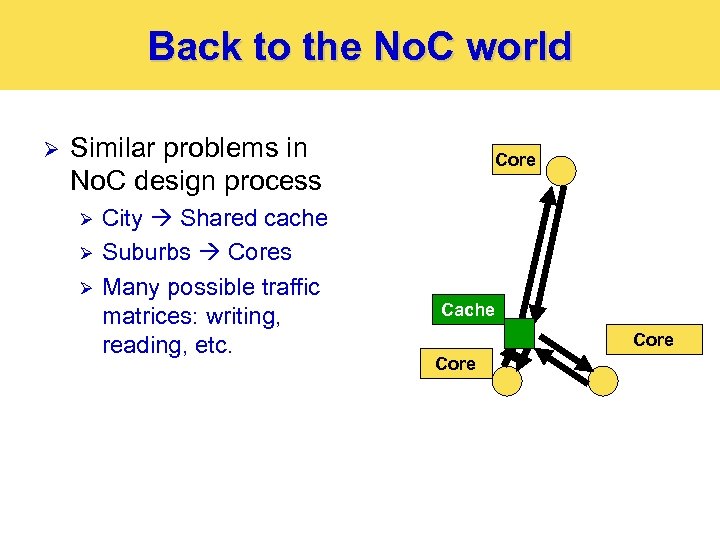 Back to the No. C world Ø Similar problems in No. C design process