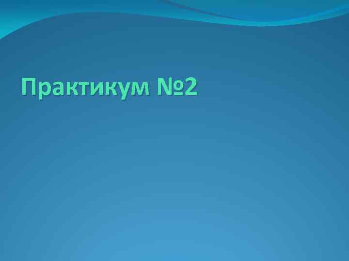 Практикум № 2 