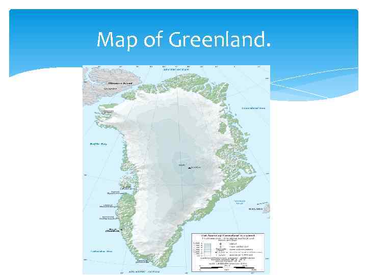 Map of Greenland. 