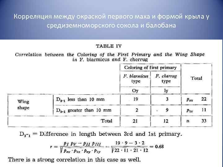 Корреляция между окраской первого маха и формой крыла у средиземноморского сокола и балобана 