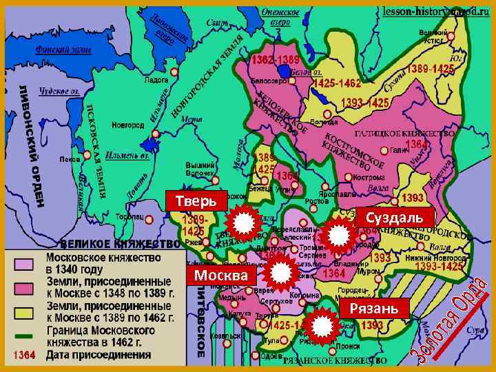 Тверь Суздаль Москва Рязань 