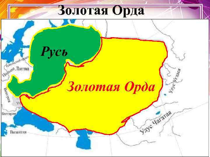 Золотая Орда Улус Джучи (Улуг Улус), в современной русской традиции — Русь Золотая Орда