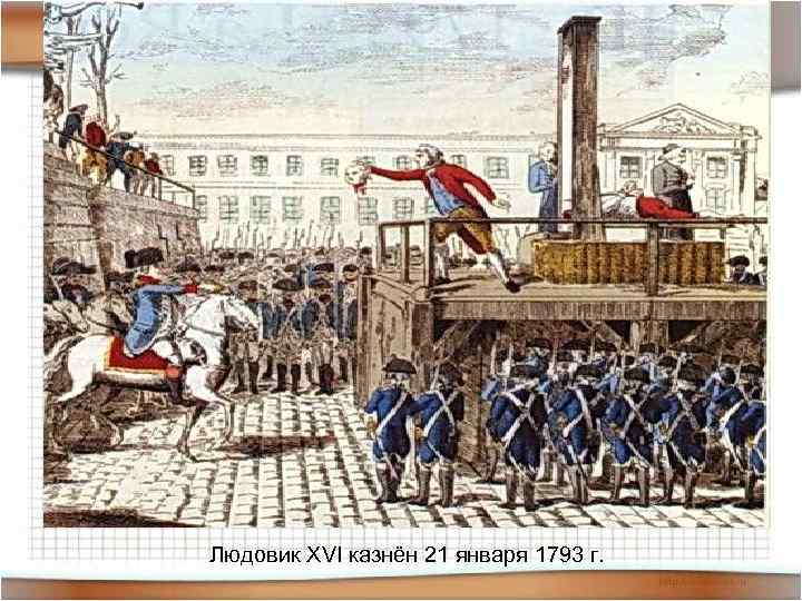 Людовик XVI казнён 21 января 1793 г. 