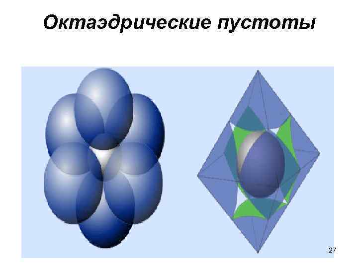 Октаэдрические пустоты 27 
