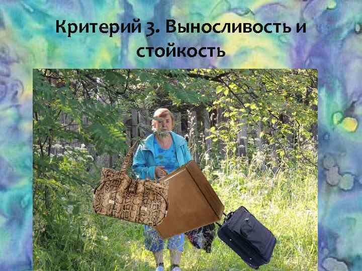 Критерий 3. Выносливость и стойкость 