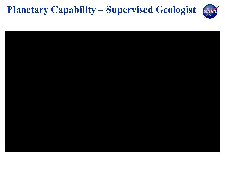 Planetary Capability – Supervised Geologist 