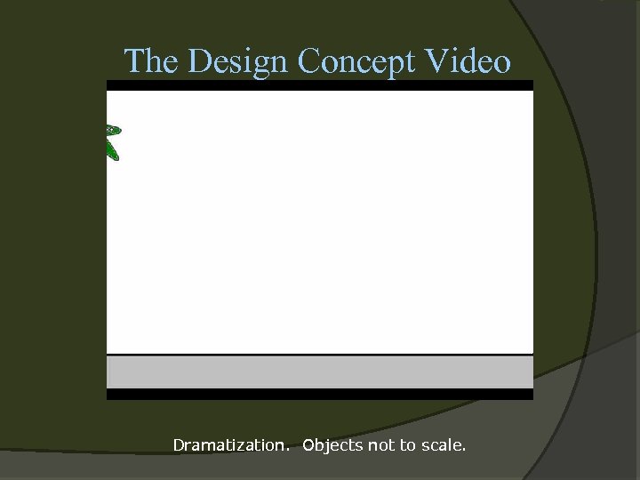 The Design Concept Video Dramatization. Objects not to scale. 