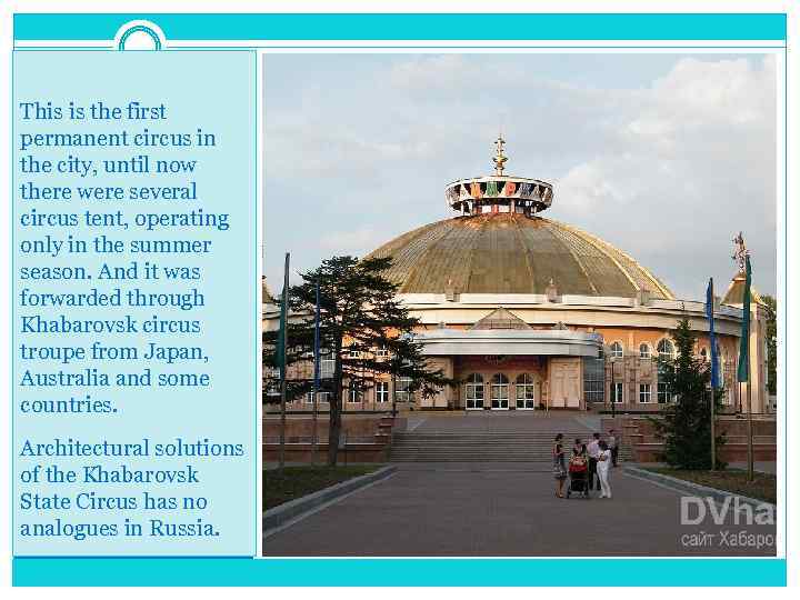 This is the first permanent circus in the city, until now there were several