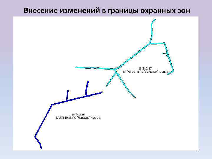 Внесение изменений в границы охранных зон 16 