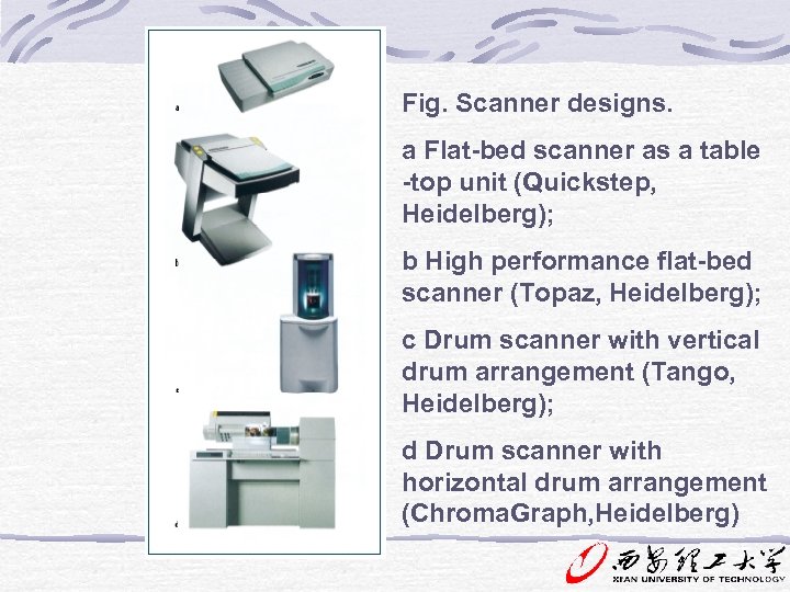 Fig. Scanner designs. a Flat-bed scanner as a table -top unit (Quickstep, Heidelberg); b