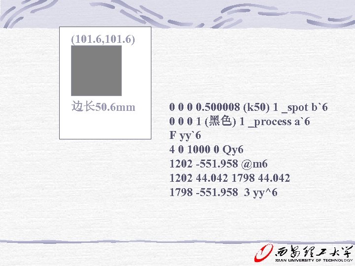 (101. 6, 101. 6) 边长 50. 6 mm 0 0. 500008 (k 50) 1
