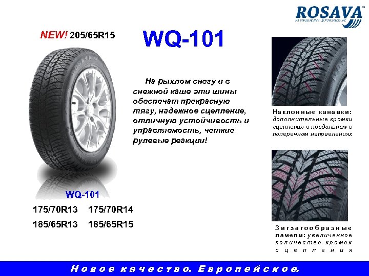 WQ-101 NEW! 205/65 R 15 На рыхлом снегу и в снежной каше эти шины