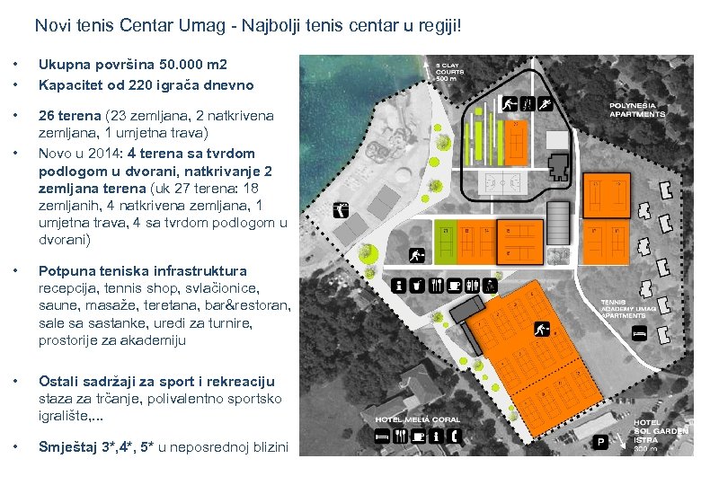 Novi tenis Centar Umag - Najbolji tenis centar u regiji! • • Ukupna površina