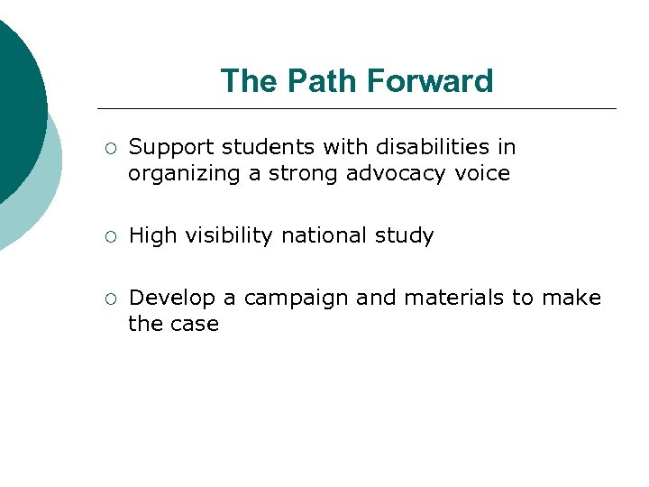 The Path Forward ¡ Support students with disabilities in organizing a strong advocacy voice