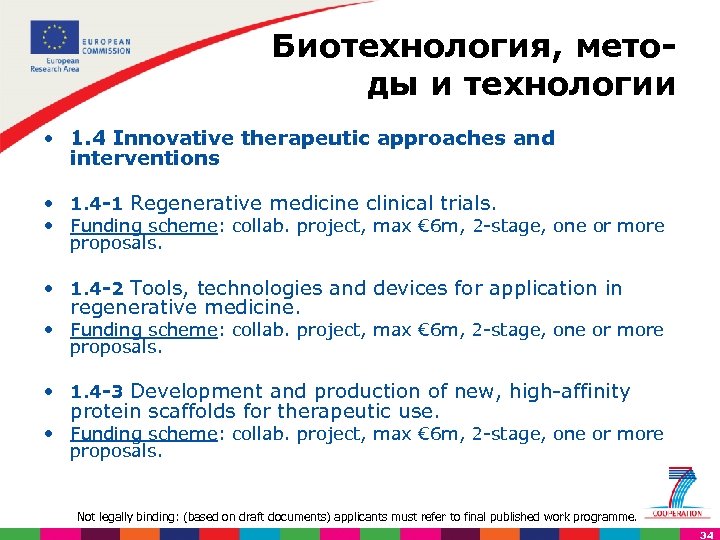 Биотехнология, мето ды и технологии • 1. 4 Innovative therapeutic approaches and interventions •