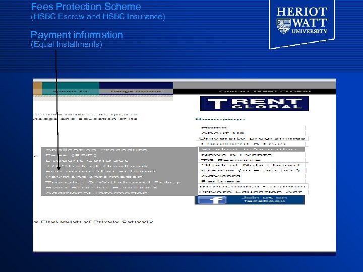 Fees Protection Scheme (HSBC Escrow and HSBC Insurance) Payment information (Equal Installments) 