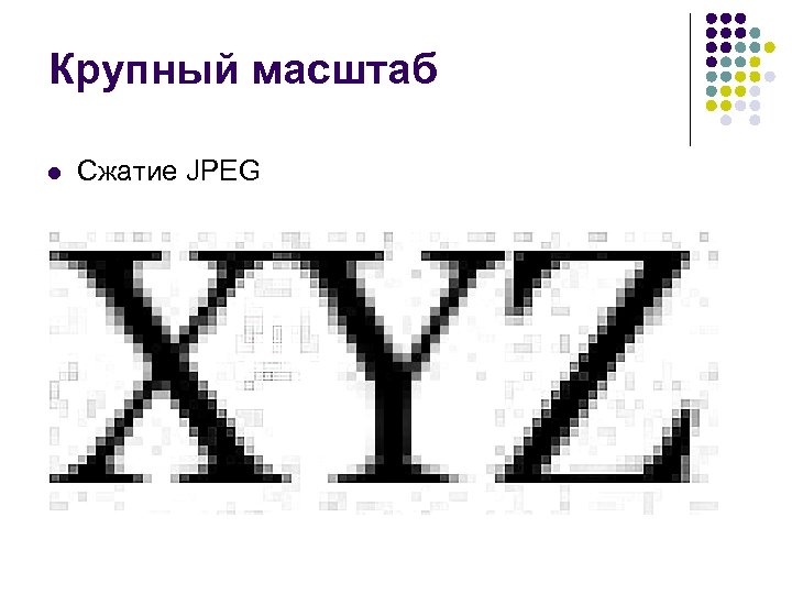 Крупный масштаб l Сжатие JPEG 
