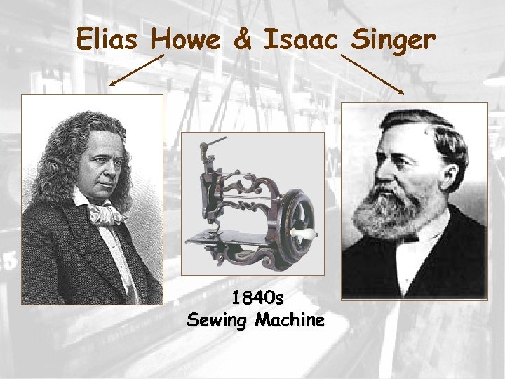 Elias Howe & Isaac Singer 1840 s Sewing Machine 