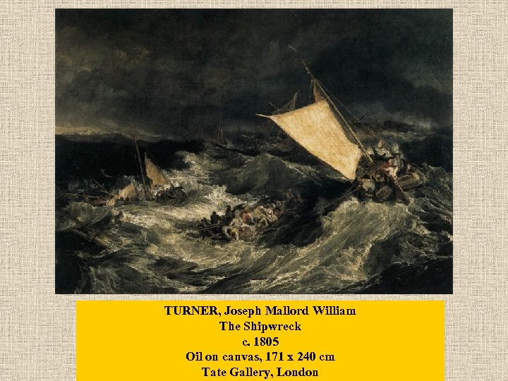 TURNER, Joseph Mallord William The Shipwreck c. 1805 Oil on canvas, 171 x 240