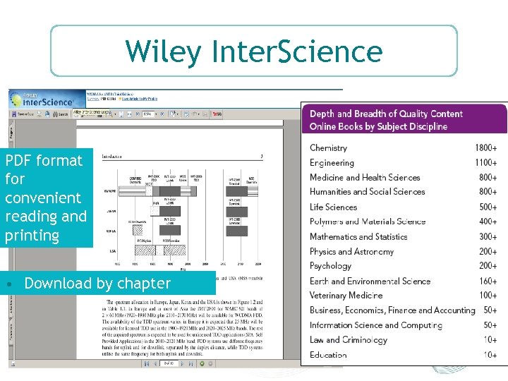 Wiley Inter. Science PDF format for convenient reading and printing • Download by chapter