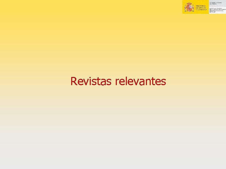 Revistas relevantes 