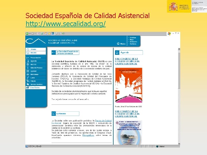 Sociedad Española de Calidad Asistencial http: //www. secalidad. org/ 