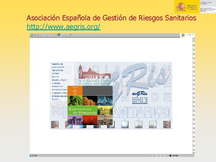 Asociación Española de Gestión de Riesgos Sanitarios http: //www. aegris. org/ 