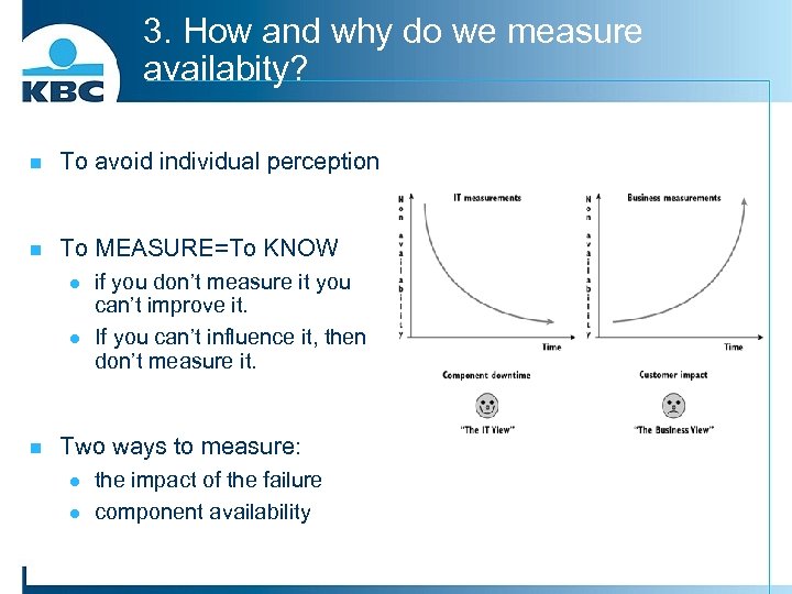 3. How and why do we measure availabity? n To avoid individual perception n