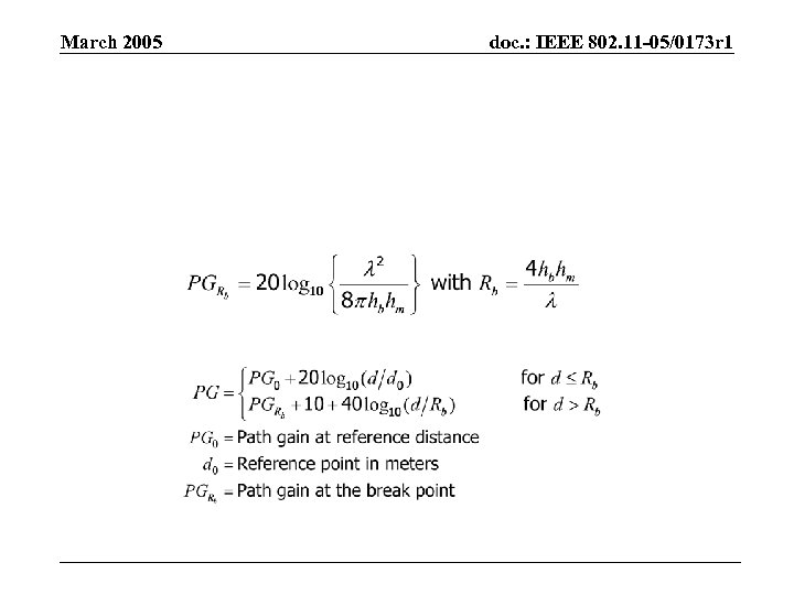 March 2005 doc. : IEEE 802. 11 -05/0173 r 1 