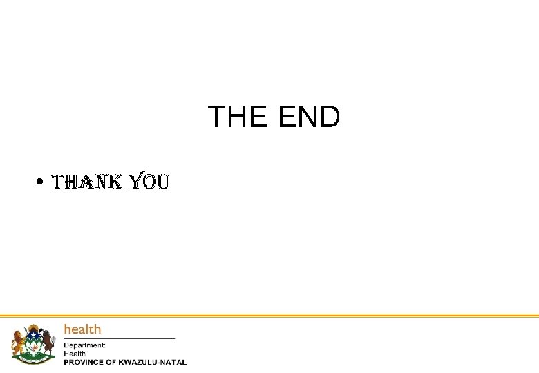THE END • Thank you 