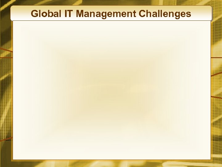 Global IT Management Challenges 