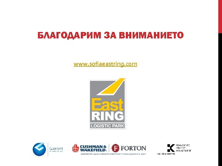 БЛАГОДАРИМ ЗА ВНИМАНИЕТО www. sofiaeastring. com 