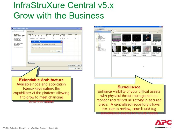 Infra. Stru. Xure Central v 5. x Grow with the Business Extendable Architecture Available
