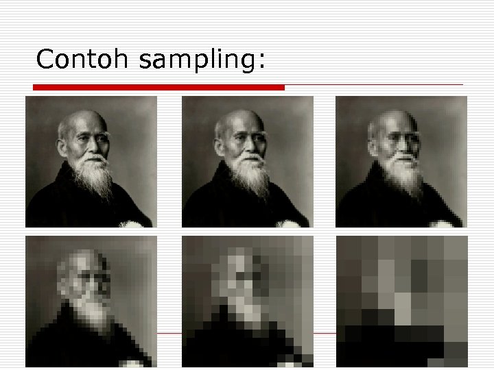 Contoh sampling: 