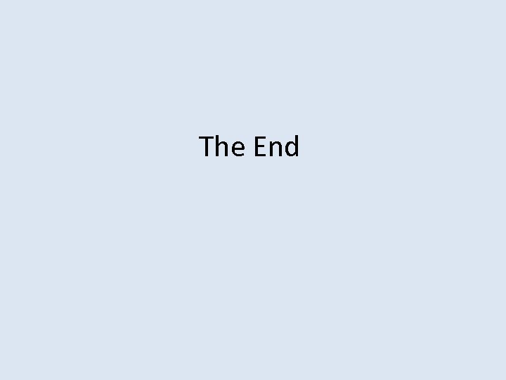 The End 