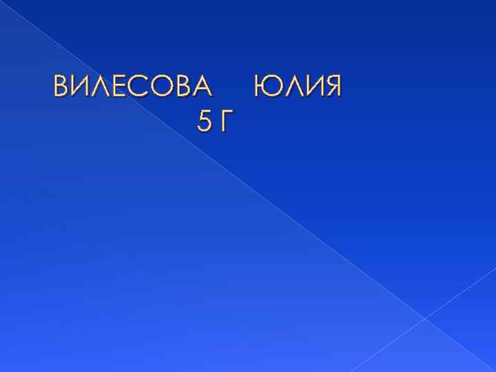 ВИЛЕСОВА ЮЛИЯ 5 Г 
