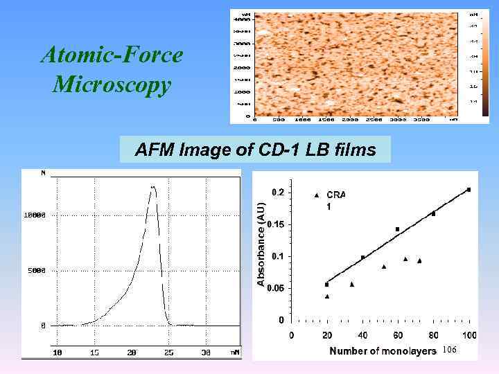 Atomic-Force Microscopy AFM Image of CD-1 LB films 106 