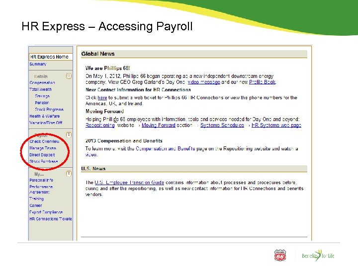 HR Express – Accessing Payroll 