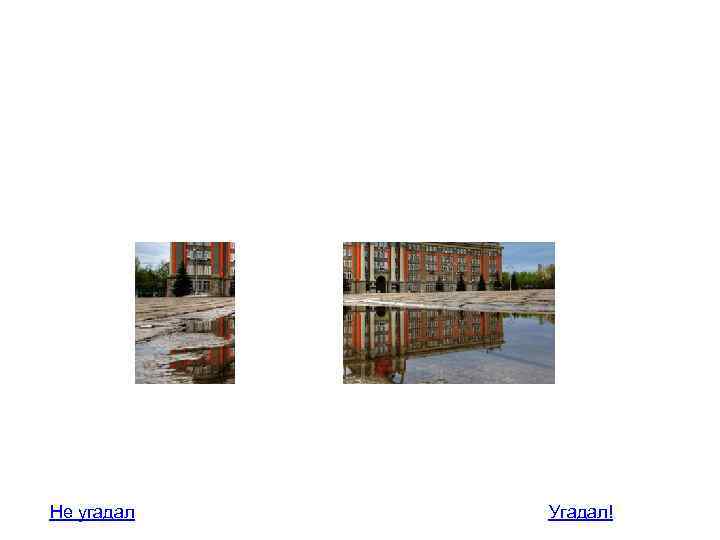 Не угадал Угадал! 