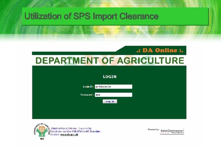 Utilization of SPS Import Clearance 