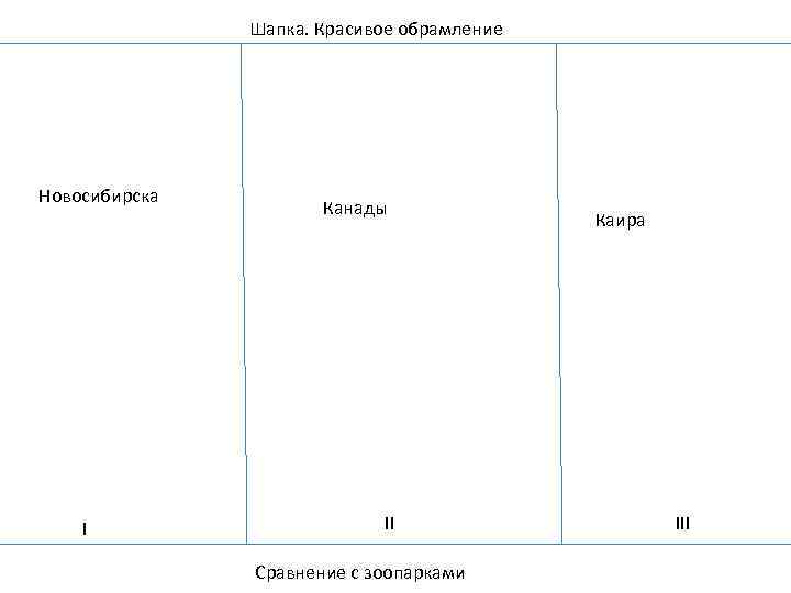 Шапка. Красивое обрамление Новосибирска I Канады II Сравнение с зоопарками Каира III 