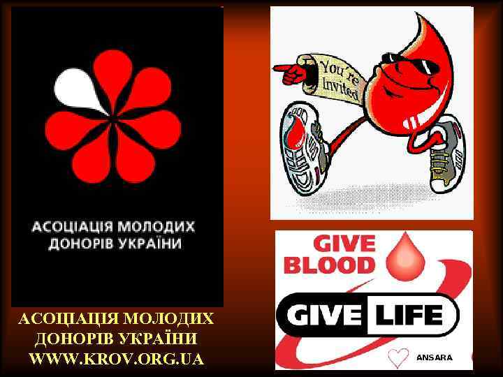 АСОЦІАЦІЯ МОЛОДИХ ДОНОРІВ УКРАЇНИ WWW. KROV. ORG. UA 