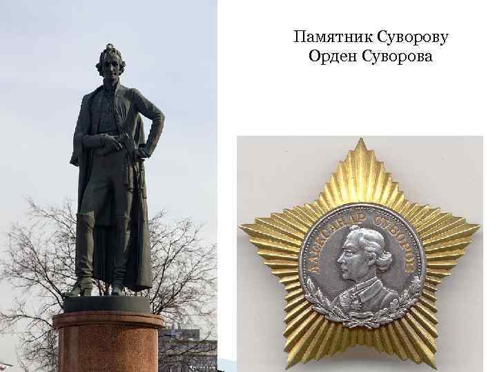 Памятник Суворову Орден Суворова 