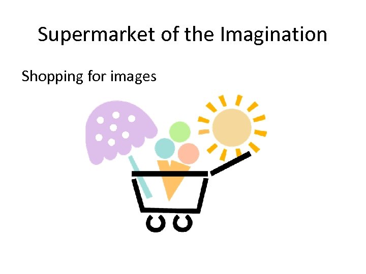 Supermarket of the Imagination Shopping for images 