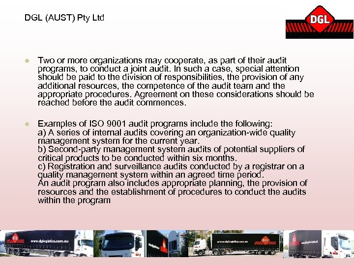 DGL (AUST) Pty Ltd l Two or more organizations may cooperate, as part of