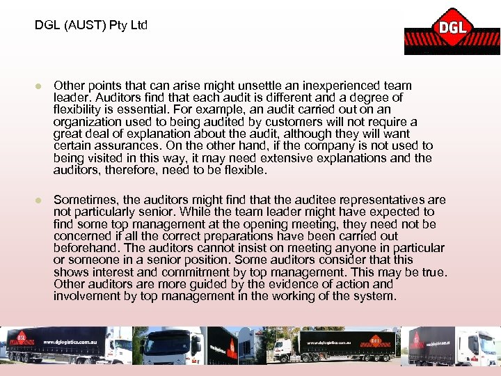 DGL (AUST) Pty Ltd l Other points that can arise might unsettle an inexperienced