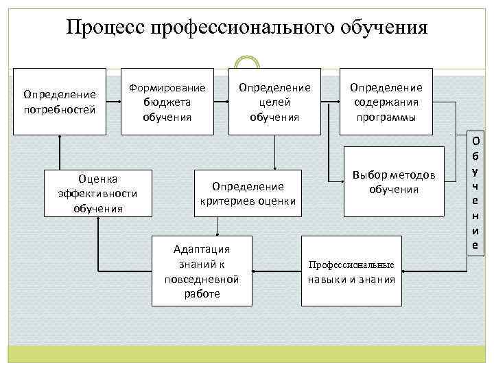 Процесс профессиональной подготовки. Процесс профессионального обучения. Направления процесса профессионализации.