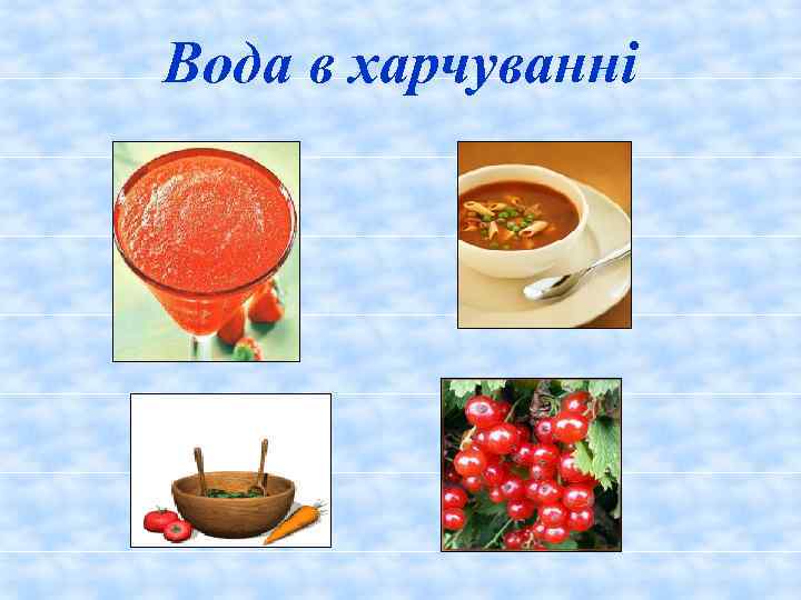 Вода в харчуванні 