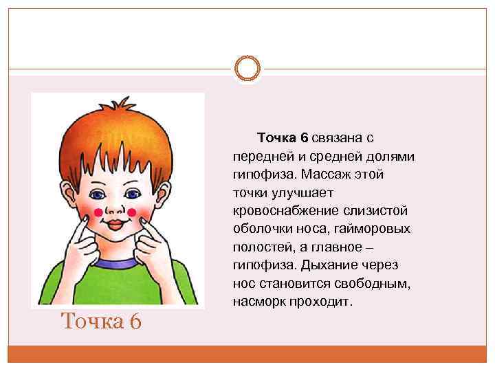  Точка 6 связана с передней и средней долями гипофиза. Массаж этой точки улучшает