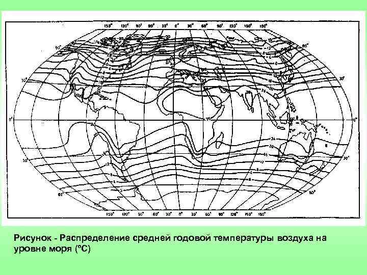 Карта годовой температуры